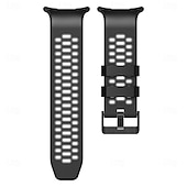 halpa Samsungin kellon rannekkeet-Kellon ranneke varten Samsung Galaxy Katso Ultra Ruostumaton teräs Silikoni Korvaus Hihna Kaksisävyinen Säädettävä Ruostumattomasta teräksestä valmistettu solki Urheiluhihna Ranneke