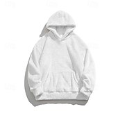 economico Cime-Per uomo Felpa in pile Felpa con cappuccio in pile Felpa termica Manica Lunga Con Cappuccio Top Esterno Calore Termico Inverno Poliestere Grigio scuro Nero Bianco Tennis Allenamento Corsa