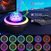 baratos Luzes de Natal-Projetor de céu estrelado com controle remoto, luz noturna com alto-falante Bluetooth, lâmpada Galaxy recarregável USB para decoração de quarto infantil
