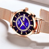 cheap Quartz Watches-The New Ladies&#039; Alloy Mesh Strap Fashion Watch With Ipx7 Water Resistance Dual Calendar Luminous Casual Quartz Watch Light Luxury And Versatile Elegant Ladies&#039; Wristwatch