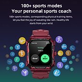abordables Montres connectées-LOKMAT OCEAN MAX Montre intelligente 1.96 pouce Smartwatch Montre Connectée Bluetooth Podomètre Rappel d&#039;appel Moniteur d&#039;Activité Compatible avec Android iOS Femmes Hommes Longue Veille Appels Mains