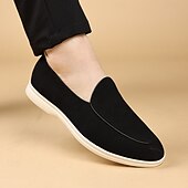 abordables Zapatillas sin cordones y mocasines de hombre-Mocasines sin cordones de ante color tostado para hombre: zapatos casuales livianos para uso diario en la oficina, para ir al trabajo y para el fin de semana.