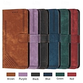 abordables Carcasas iPhone-teléfono Funda Para iPhone 17 Air 16 15 14 Pro Max Plus 16e 13 Pro Max Mini Funda Trasera con correa de muñeca Caballete Ranura para tarjetas Retro TPU Cuero de PU