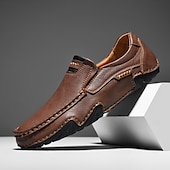 halpa Miesten loaferit ja nauhattomat kengät-Miesten ruskeat slip-on-mokkasiinit ajokengät – joustavat ja rennot loaferit viikonloppumatkoille, työmatkoille ja kesäretkille