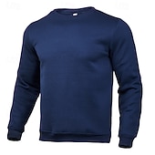 economico Felpa con cappuccio in pile-Per uomo Maglia Felpa in pile Maglione Felpa con cappuccio foderata in pile Nero Bianco Giallo Rosa Rosso Girocollo Semplice Sport &amp; Outdoor Casuale Quotidiano Poliestere Streetwear Cool