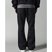 economico Gamba Dritta-Per uomo Pantaloni da tuta Pantaloni a Zampa Pantaloni Coulisse Tasca Elastico in vita Semplice Comodità Sport all'Aperto Quotidiano Moda Casual Nero Grigio chiaro Micro-elastico