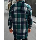 Bărbați Shacket Jachetă cămașă Jachete Iarnă Plisat Vacanță Purtare Zilnică Negru Roșu Vin Portocaliu Kaki Manșon Lung Rever Toamnă Iarnă Îmbrăcăminte Buzunar ieftine cămăși de flanel-Bărbați Shacket Jachetă cămașă Jachete Iarnă Plisat Vacanță Purtare Zilnică Negru Roșu Vin Portocaliu Kaki Manșon Lung Rever Toamnă Iarnă Îmbrăcăminte Buzunar