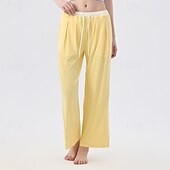 levne Jóga kalhoty a Bloomers-Dámské Kalhoty na jógu Kalhoty Starright Leg S kapsami Tělocvična Sportovní Sportovní Spodní část oděvu Černá Žlutá Fialová Hlavní město Sportovní Sportovní oděvy Volný
