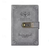 Χαμηλού Κόστους Notebooks &amp; Planners-a5 200 σελίδες ρετρό βιβλίο κωδικών πρόσβασης με κλειδαριά ημερολόγιο παχύρρευστο δημιουργικό χειρόγραφο βιβλίο σημειωματάριο φοιτητή χαρτικά ντοσιέ σημειωματάριου