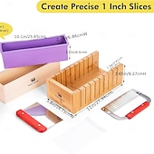 cheap DIY Art-Silicone Soap Molds for Soap Making Kit Soap Making Supplies with Soap Cutters, Wooden Box, Wavy and Straight Scraper