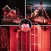 abordables Guirlandes lumineuses à piles-2m Guirlandes Lumineuses 20 LED Blanc Chaud Blanc Rouge Lumières de fil de cuivre Halloween Étanche Vacances Alimenté par piles