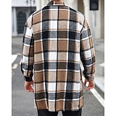 Bărbați Shacket Jachetă cămașă Jachete Iarnă Plisat Vacanță Purtare Zilnică Negru Roșu Vin Portocaliu Kaki Manșon Lung Rever Toamnă Iarnă Îmbrăcăminte Buzunar ieftine cămăși de flanel-Bărbați Shacket Jachetă cămașă Jachete Iarnă Plisat Vacanță Purtare Zilnică Negru Roșu Vin Portocaliu Kaki Manșon Lung Rever Toamnă Iarnă Îmbrăcăminte Buzunar