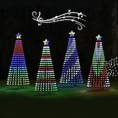 economico luci di Natale all&#039;aperto-spettacolo di luci natalizie animate a LED multicolori per esterni/interni, spettacolo di luci a LED con albero di Natale, luci a stringa a LED, decorazione da giardino