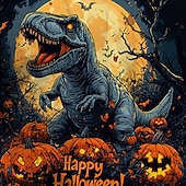 levne Chlapecké halloweenské kostýmy-předvečer Všech svatých Chlapecké 3D Komiks Dýně Dinosaurus Tričko Košilky Dlouhý rukáv Jaro Podzim Módní Základní Děti 4-12 let Tričkový Venkovní Ležérní Denní Běžný