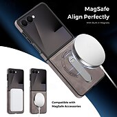 cheap Samsung Cases-Phone Case For Samsung Galaxy Z Flip 7 Z Flip 7 FE Z Flip 6 Z Flip 5 Z Flip 4 Back Cover Support Wireless Charging Kickstand Shockproof Retro TPU PU Leather