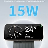 お買い得  ワイヤレス充電器-ワイヤレスチャージャー ワイヤレス充電パッド ワイヤレス充電スタンド 折りたたみ式充電ステーション MagSafe ユニバーサル 磁石バックル 用途 携帯電話 Apple Watch Series 4 AppleWatchシリーズSE / 6/5/4/3/2/1 Apple Watch Series 3