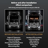 abordables 123496-Lumières yeux du diable pour voitures, lumières yeux du diable à LED pour pare-brise de camion, panneau de pixels à LED d&#039;animation de camion œil du diable à télécommande pour pare-brise de voiture