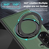 economico Cover Samsung-telefono Custodia Per Samsung Galaxy Piegatura a Z 7 Z Fold 6 Z Fold 5 Z Fold 4 Copertura Posteriore Magnetico Cavalletto Resistente agli urti Retrò TPU Pelle PU