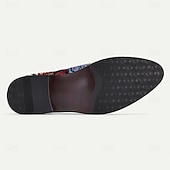 levne Jacquard boty-Pánské Nokasíny Střapcové mokasíny Chůze PU kůže Žakárová látka Pohodlné Protiskluzové Prodyšné Povaleč modrá / černá Léto Jaro Podzim