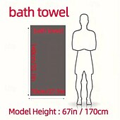 abordables Accessoires pour salle de bains-Serviette de bain 70 x 140 cm (27,5&quot; x 55,1&quot;), serviette en fibre légère et douce à séchage rapide avec motif en bambou, serviette de salle de bain moderne et très absorbante pour hôtel