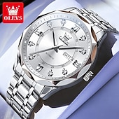 halpa Mekaaniset kellot-OLEVS 6727 Miesten Kello Alkuperäinen Ylellinen Automaattinen Mekaaninen Kello Vesitiivis Kalenteri Viikko Ruostumatonta Terästä Kello