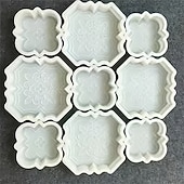 Недорогие Товары для дома-2 красивых пластиковых формы для большой бетонной плитки, бетонная форма для цемента, пластиковая форма для кирпича, бетонная форма для каменной плитки, для создания больших и маленьких замковых