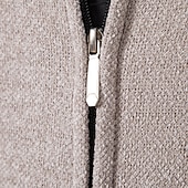 preiswerte Herren Strickjacke-Herren Pullover Kleid Pullover Strickjacke Reißverschluss-Pullover Strickpullover Gerippt Stricken Normale Oberteile Gestrickt Gerippt Einfach Stehkragen Mode Schals Lässig Alltagskleidung Bekleidung