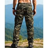 voordelige Bodems-Voor heren Combatbroek Cargohosen Wandelbroek Camouflage Kleur Buiten Normale pasvorm waterdicht Winddicht Broeken / Regenbroek / Overbroek Zak jungle camouflage Legergeel Katoen Kamperen&amp;Wandelen