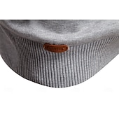 abordables Pulls et cardigans élites pour hommes-Homme Pull Tricoter Hauts Réguliers Demi-zip Bandes Rayé Col montant ancien Frais École Vacances Vêtement Tenue Printemps Automne Noir Violet S M L