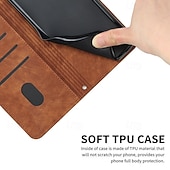 abordables Carcasas iPhone-teléfono Funda Para iPhone 17 Air 16 15 14 Pro Max Plus 16e 13 Pro Max Mini Funda Trasera con correa de muñeca Caballete Ranura para tarjetas Retro TPU Cuero de PU