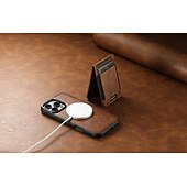 cheap iPhone Cases-Phone Case For iPhone 17 Pro Max 17 Air 16 Pro Max Plus 16 15 14 Pro Max Plus 16e 13 Pro Max Back Cover Magnetic Support Wireless Charging Kickstand Retro TPU PU Leather