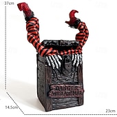 お買い得  ハロウィン-カボチャの魔女、スケルトンのフレーム、白い幽霊、動きを感知するおもちゃが入ったハロウィーンのクリエイティブな装飾ボックス