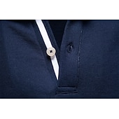 billige Herre Elite Polo-Herre Polo Arbeid Virksomhet Aftæpning Langermet Fritid Bekvem عادي Broderi Fargeblokk Alle årstider Normal Svart Hvit Mørk Marineblå Militærgrønn Lyseblå Polo