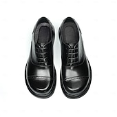 tanie Klasyczne Buty Eleganckie-Męskie skórzane półbuty wizytowe typu oxford z noskiem typu cap toe – pierwsza warstwa skóry bydlęcej, formalne, sznurowane, klasyczne buty biznesowe do biura, na wesela i do profesjonalnego stroju