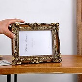 halpa Kuvakehykset-1 kpl eurooppalainen kolmiulotteinen kuviointi suorakulmainen klassinen valokuvakehys hartsimateriaalista, joka sopii perhevalokuvakoristeluun ja valokuvausrekvisiittaan