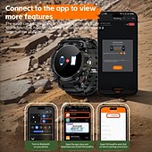 voordelige Smartwatches-LOKMAT ATTACK 3 PRO Slimme horloge 1.39 inch(es) Smart horloge Bluetooth Stappenteller Gespreksherinnering Slaaptracker Compatibel met: Android iOS Dames Heren Lange stand-by Handsfree bellen