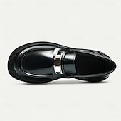 Недорогие Кожаные лоферы премиум-класса-Мужские коричневые кожаные пенни-лоферы с металлической пряжкой – классические туфли для деловых встреч, официальных мероприятий и офиса.