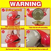 お買い得  家庭用器具-1個の電動缶切り、ボトルオープナー、シンプルな缶切り、滑らかなエッジの自動缶切り、電動缶切り、キッチン関節炎や高齢者向け、キッチン小型ツール、ツール、アウトドアキャンプ