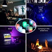 economico Luci decorative-Luce notturna USB per auto, dimmerabile, luce d&#039;atmosfera, spina USB, luce interna per auto, 4 colori, mini lampadina a LED, luci notturne per auto, campeggio, festa, decorazione per la camera da