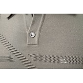 billige Herre Elite Genser og Cardigans-Herre Pullover genser Strikke Vanlige topper Jacquard Knapper Helfarge Polokrage Elegant Årgang Skole Hjem Klær Vår Høst Mørk Marineblå Kakifarget S M L