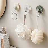 billige Lagring og oppbevaring-4 stk kraftige sugekoppkroker, luksuriøse baderomskroker uten boring, kraftige vakuumkroker for håndkle, badekåpe, kjøkken og dørheng