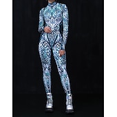 tanie Z nadrukiem-Wzorzyste garnitury Zentai Kostium Cosplay Body Drukowanie Strój karnawałowy Kombinezon zentai Męskie Damskie Dla chłopców seksowny kostium Halloween Kostium na Spektakl Impreza Bal maskowy Dla