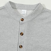 economico Camicie Popover da Uomo-Per uomo Camicia Camicia popover Camicia Estiva Camicia casual Camicia da Spiaggia Nero Bianco Vino Verde scuro Kaki Manica Lunga Semplice Colletto alla coreana Vacanza Camicia hawaiana Abbigliamento