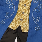 cheap Tops-Medieval Renaissance Steampunk Coat Tailcoat Outerwear Prince Vampire Nobleman Fancy Dress Men&#039;s Halloween Carnival Performance LARP Ren Faire Adults Vest