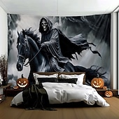 cheap Wall Tapestries-Tapestry Banners Blanket Grim Reaper 3D Dark Punk Gothic Style Party Dorm Shooting Backgrounds Home Decor