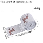 Недорогие Упаковка подарков-рождественские ленты для рукоделия, рождественские ленты с проволочным краем, украшения в виде оленей, ленты для упаковки подарков, ёлочные украшения, праздничные принадлежности