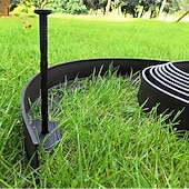 お買い得  建築資材-簡単に設置できる黒のPEプラスチック製ガーデンエッジングキット（杭付き） - 耐久性のある芝生の境界線 &amp;草の分離