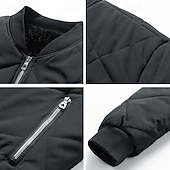 economico Piumini e parka da uomo-Per uomo Cappotto Invernale Giacca trapuntata Giacca in Pile Parka Tasca Poliestere Vacanza Abbigliamento quotidiano Data Regolare Moda Casual Confortevole Calore Termico Inverno Colore Solido