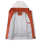 baratos jaqueta esportiva-Homens Jaqueta de Inverno Casaco esportivo Jaqueta de Trilha Jaqueta corta-vento Esportes Casual Prova-de-Água Jaqueta Corta-Vento Zíper Bolsos Outono Inverno Côr Sólida Bloco de cor Ativo Com Capuz