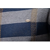 cheap Men's Elite Sweaters &amp; Cardigans-Men's Pullover Knit Regular Tops Check Pattern Crew Neck Cool Pullover School Vacation Clothing Apparel Spring Fall Dark Navy Purple S M L